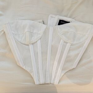 Bardot Cream Corset Top